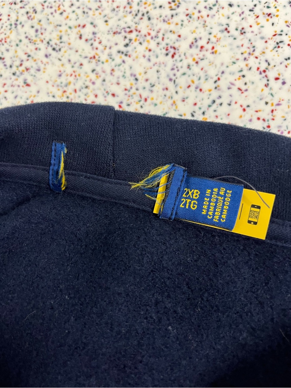 Polo Ralph Lauren Big Pony Logo Pullover Fleece Hoodie Navy White Size 2XB NWOT - Picture 4 of 10